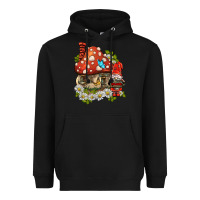 Black welcome gnome ladybug Heavyweight Hoodie - BarkalooDesign