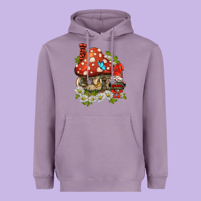 Welcome Gnome Ladybug Heavyweight Hoodie Designed By Barkaloodesign