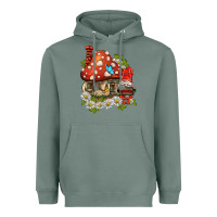 Sage welcome gnome ladybug Heavyweight Hoodie - BarkalooDesign