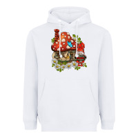 White welcome gnome ladybug Heavyweight Hoodie - BarkalooDesign
