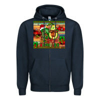 Navy feliz navocado Zipper Hoodie - JahusDesignShop