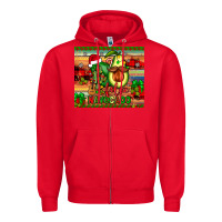 Red feliz navocado Zipper Hoodie - JahusDesignShop