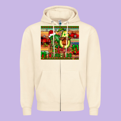 Feliz Navocado Zipper Hoodie Designed By Jahusdesignshop