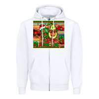 White feliz navocado Zipper Hoodie - JahusDesignShop