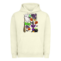 Pigment Pistachio cute ghost Urban Hoodie - LillyAllenDesigns