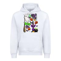 White cute ghost Urban Hoodie - LillyAllenDesigns