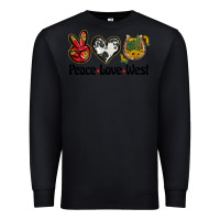Black peace love west Premium Sweatshirt - BarkalooDesign