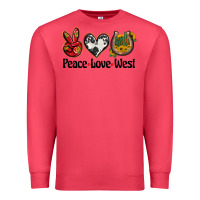 Cardinal peace love west Premium Sweatshirt - BarkalooDesign