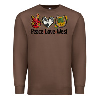 Chestnut peace love west Premium Sweatshirt - BarkalooDesign