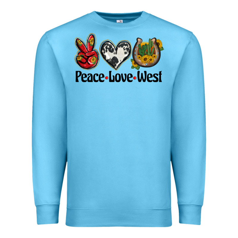 Peace Love West Premium Sweatshirt by BarkalooDesign | Teevron