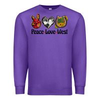 Purple peace love west Premium Sweatshirt - BarkalooDesign