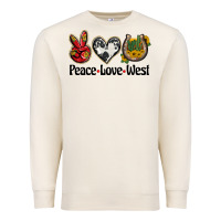 Sandshell peace love west Premium Sweatshirt - BarkalooDesign