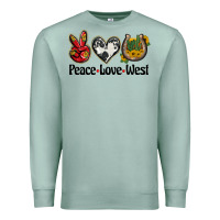 Seafoam peace love west Premium Sweatshirt - BarkalooDesign