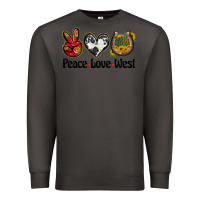 Smoke peace love west Premium Sweatshirt - BarkalooDesign
