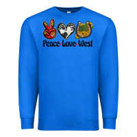 True Royal peace love west Premium Sweatshirt - BarkalooDesign