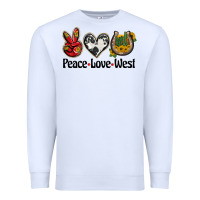 White peace love west Premium Sweatshirt - BarkalooDesign