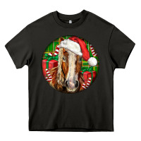 Asphalt Belgian Horse  Christmas Heavy Core Tee - LillyAllenDesigns