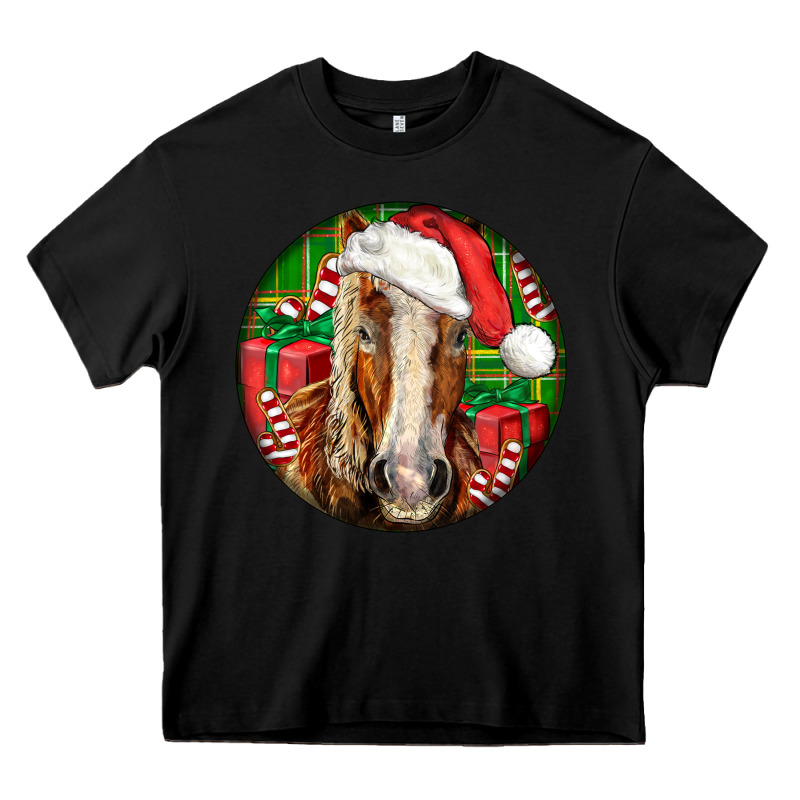 Belgian Horse  Christmas Heavy Core Tee by LillyAllenDesigns | Teevron