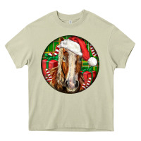 Mossy Belgian Horse  Christmas Heavy Core Tee - LillyAllenDesigns