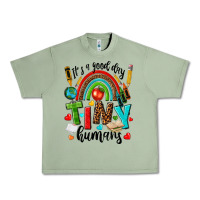 Oil Green it s a good day tiny humans Urban Heavy Tee - texasbilliewilder