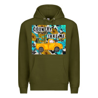 Army Green country roads take me home Premium Hoodie - MaliasSmallBusiness