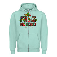 Seafoam feliz navidad Zipper Hoodie - JahusDesignShop