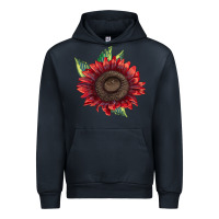 Navy ProCut Red Sunflower Urban Hoodie - LillyAllenDesigns
