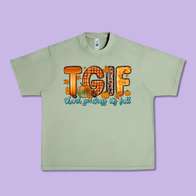 Tgif Thank Goodness It S Fall Urban Heavy Tee Designed By Zillion Design Studio
