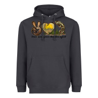 Smoke Peace Love Green Chameleon Lizard Heavyweight Hoodie - LillyAllenDesigns