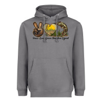 Storm Peace Love Green Chameleon Lizard Heavyweight Hoodie - LillyAllenDesigns
