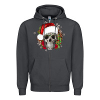 Smoke skull Christmas cactus Zipper Hoodie - JahusDesignShop