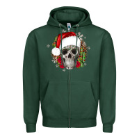 Sports Green skull Christmas cactus Zipper Hoodie - JahusDesignShop