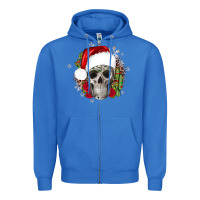 True Royal skull Christmas cactus Zipper Hoodie - JahusDesignShop