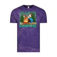 Cloud Purple life is better around the campfire Vintage Tee - Zillion Design Studio
