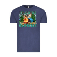Vintage Denim life is better around the campfire Vintage Tee - Zillion Design Studio