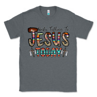 Charcoal Heather only talking jesus today Classic Tee - CowhideDigitalArt