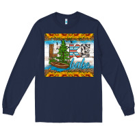 Navy lake babe tumbler Long Sleeve Tee - HRA Design Shop
