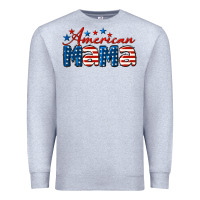 Heather Grey American Mama Premium Sweatshirt - LillyAllenDesigns