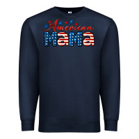 Navy American Mama Premium Sweatshirt - LillyAllenDesigns