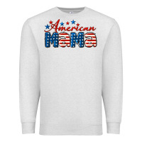 Oatmeal Heather American Mama Premium Sweatshirt - LillyAllenDesigns