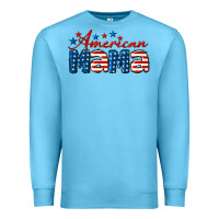 Ocean Blue American Mama Premium Sweatshirt - LillyAllenDesigns