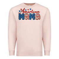 Pale Pink American Mama Premium Sweatshirt - LillyAllenDesigns