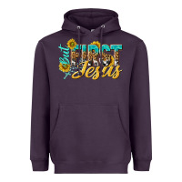 Plum but first jesus Heavyweight Hoodie - NancyCooperArtShop