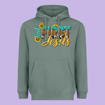 But First Jesus Heavyweight Hoodie Designed By Nancycooperartshop