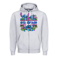 Heather Grey preview flower stitch 6 th grade Zipper Hoodie - AdoDesignShop