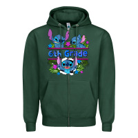 Sports Green preview flower stitch 6 th grade Zipper Hoodie - AdoDesignShop