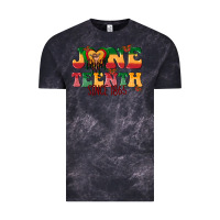 Cloud Black juneteenth since 1865 with heart Vintage Tee - texasbilliewilder