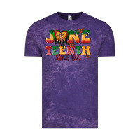 Cloud Purple juneteenth since 1865 with heart Vintage Tee - texasbilliewilder