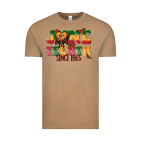 Vintage Coffee juneteenth since 1865 with heart Vintage Tee - texasbilliewilder