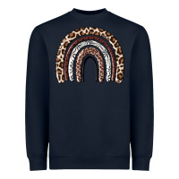 Navy Cheetah rainbow Heavyweight Sweatshirt - MaliasSmallBusiness